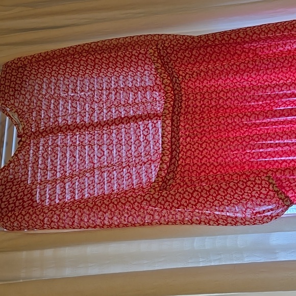 L.K.Bennett long dress red and white. Size 12. Used once. - Picture 10 of 10